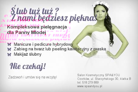 Firma na wesele: SPA&YOU Salon Kosmetyczny