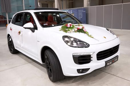 Firma na wesele: PORSCHE CAYENNE 2016R. CzerwonaSkóra