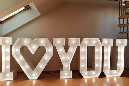 Firma na wesele: NAPIS I <3 YOU lub samo SERDUSZKO
