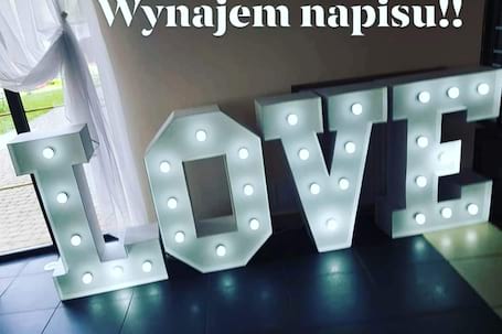 Firma na wesele: Duzy napis LOVE dekoracja na wesele