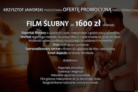 Firma na wesele: KJaworski - tradycyjny film ślubny