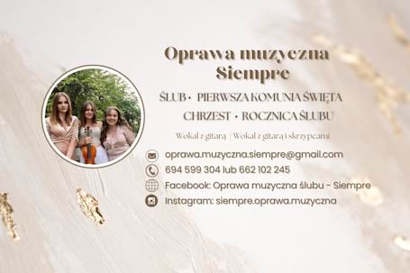 Firma na wesele: SIEMPRE OPRAWA - Gitara & wokal