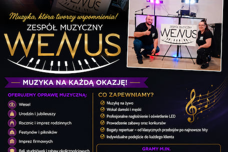 Firma na wesele: Zespół muzyczny Wenus