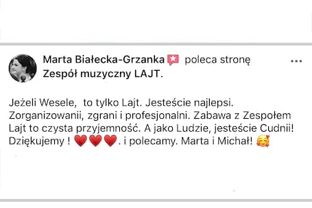 Firma na wesele: Zespół muzyczny LAJT