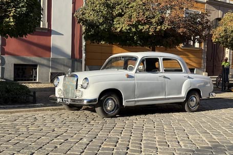 Firma na wesele: Biały Mercedes W120 Ponton