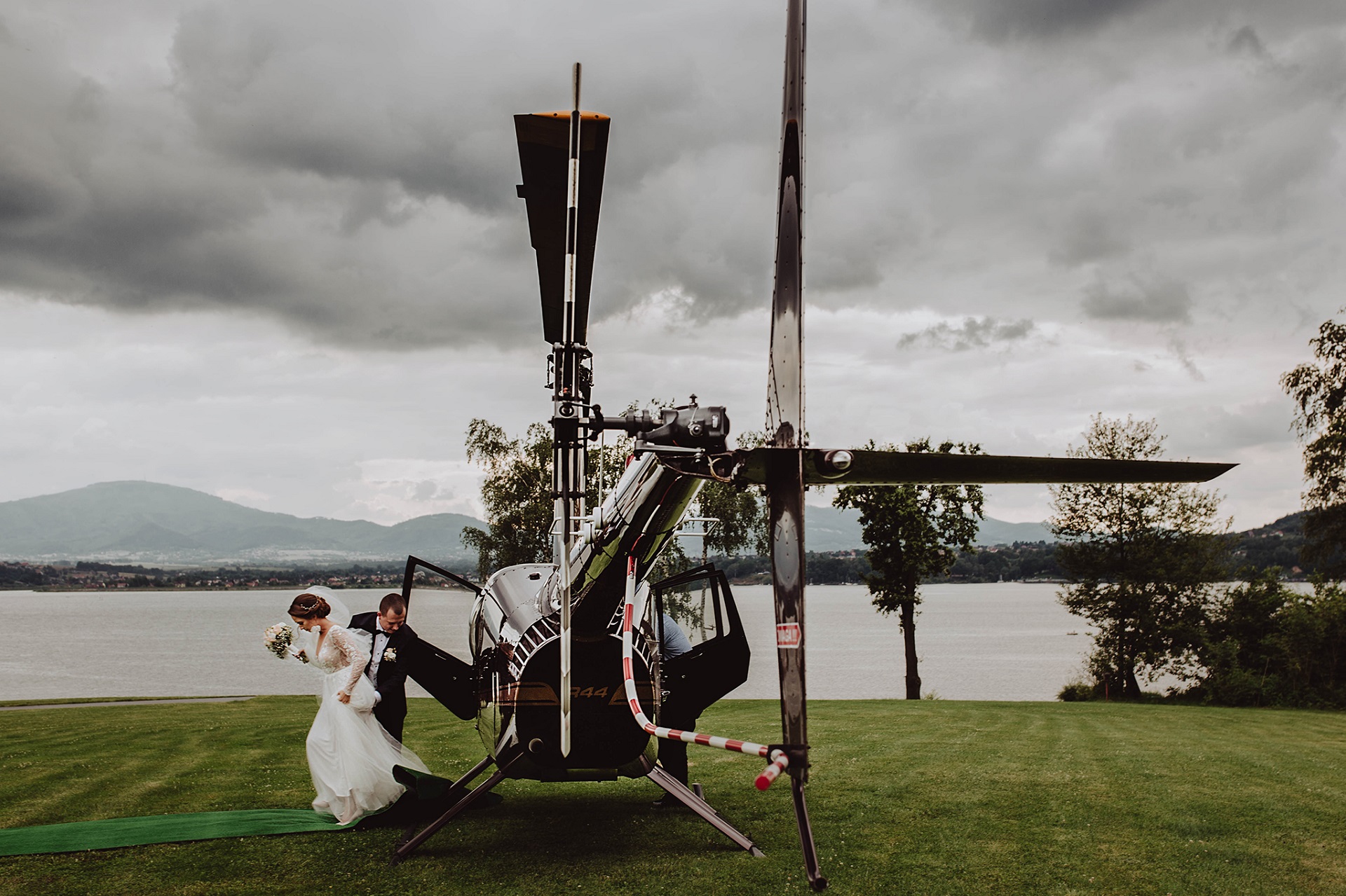 helikopterem do ślubu