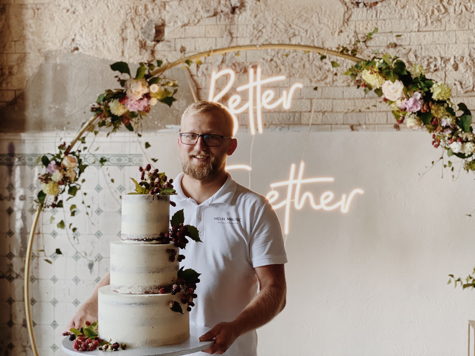 naked cake tort weselny