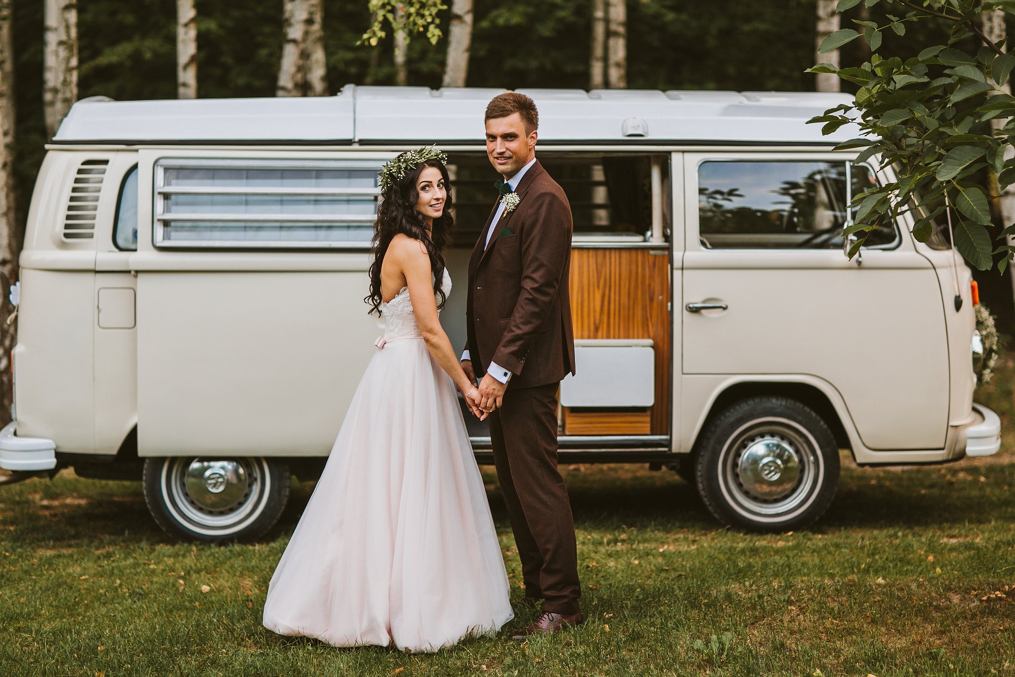 samochód do ślubu VW T2 OGÓREK