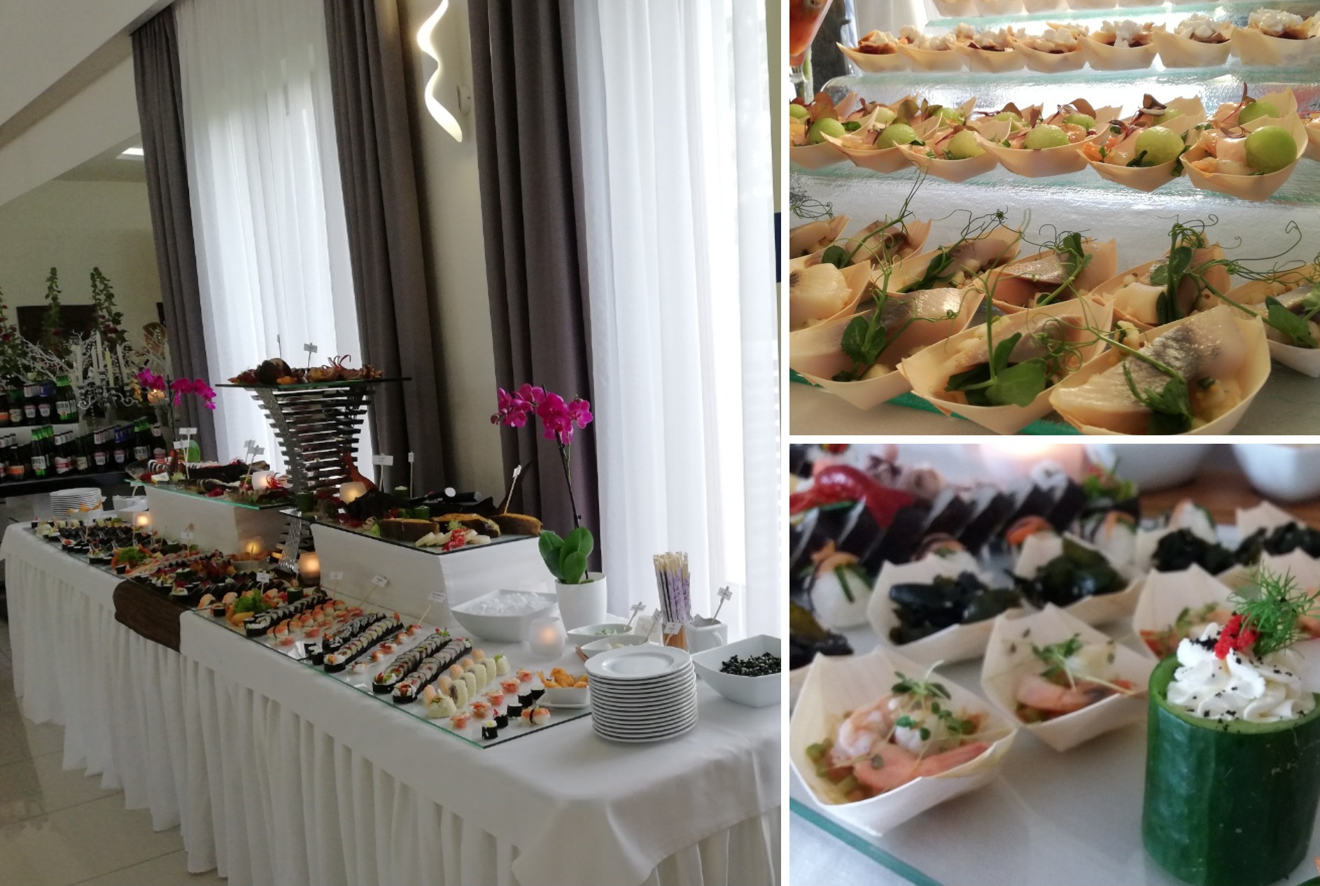 stół rybny na weselu menu wegetariańskie catering na wesele